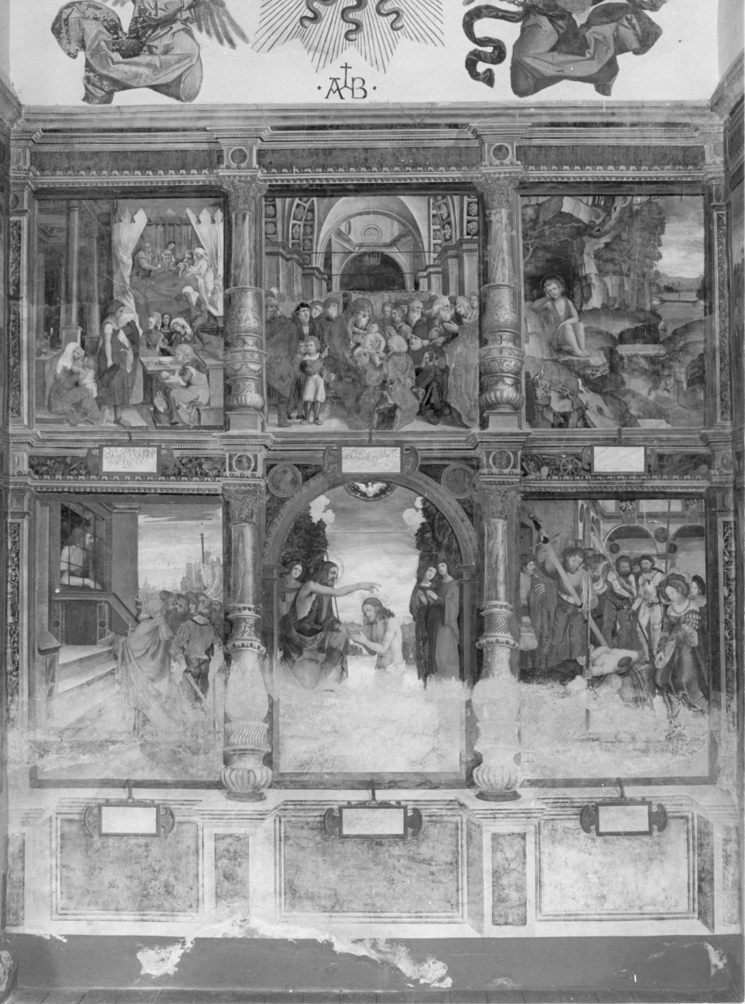 storie della vita di San Giovanni Battista (dipinto murale, ciclo) di De Magistris Sigismondo (attribuito) (sec. XVI)