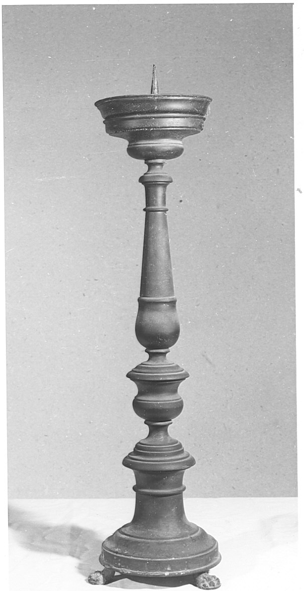 candeliere, opera isolata - bottega lombarda (prima metà sec. XIX)