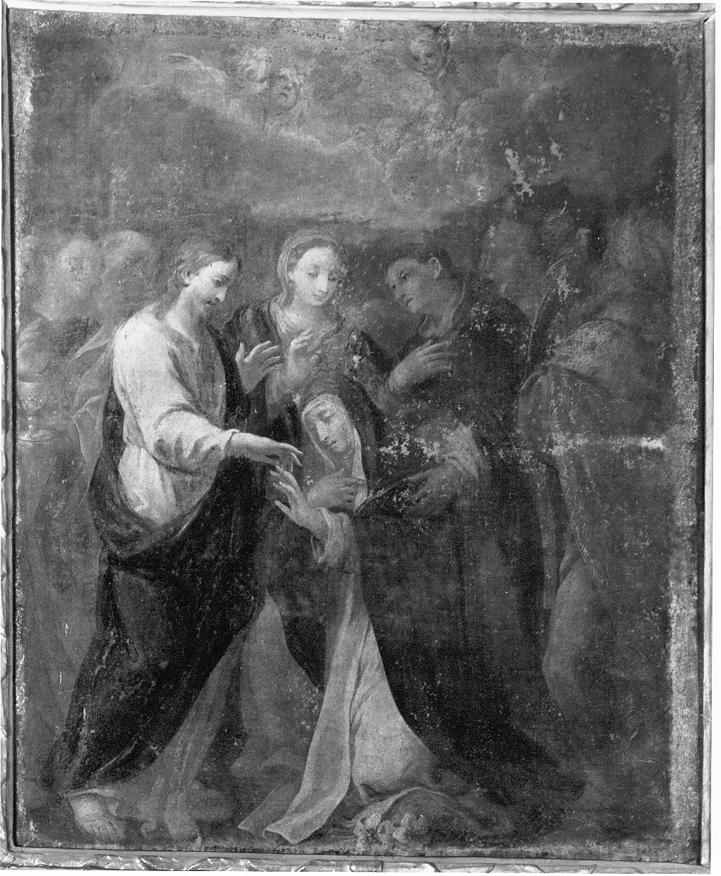 Sposalizio di Santa Caterina (dipinto, opera isolata) - ambito lombardo (sec. XVII)