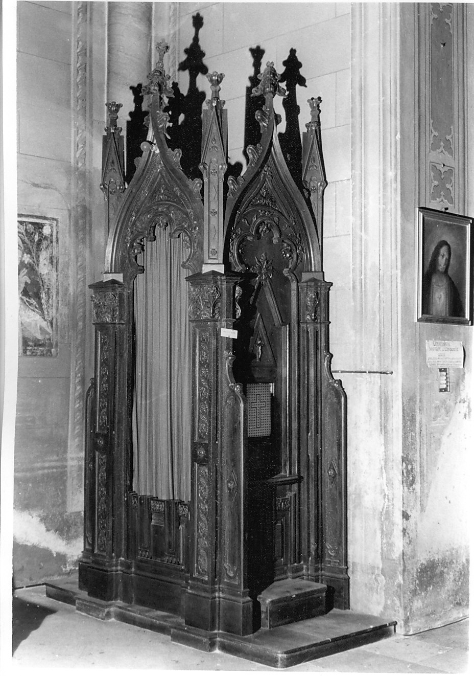 confessionale, serie - bottega lombarda (fine/inizio secc. XIX/ XX)