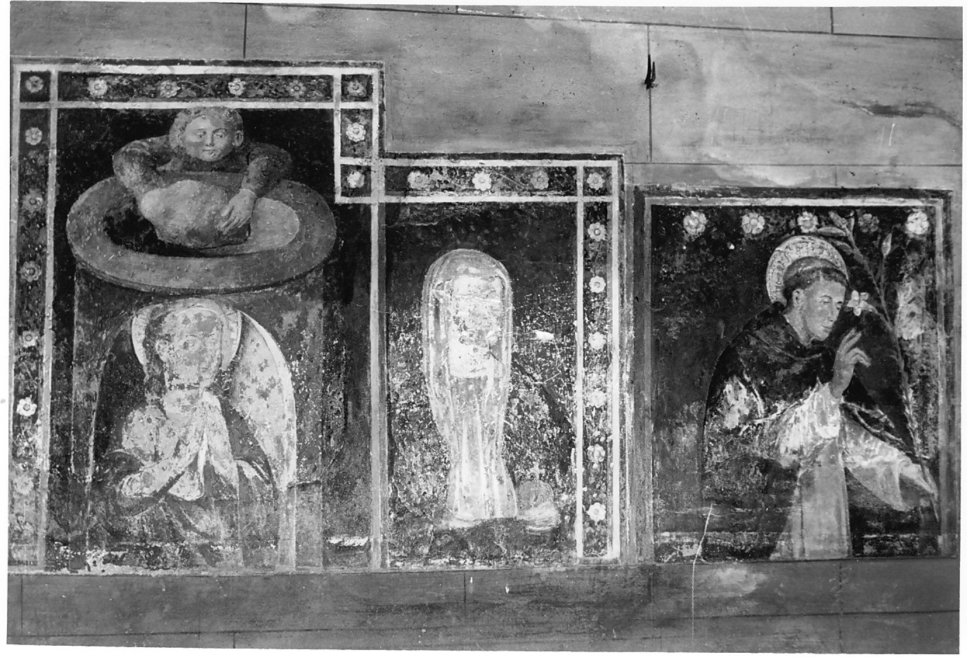 santi (dipinto murale, opera isolata) - ambito lombardo (sec. XV)