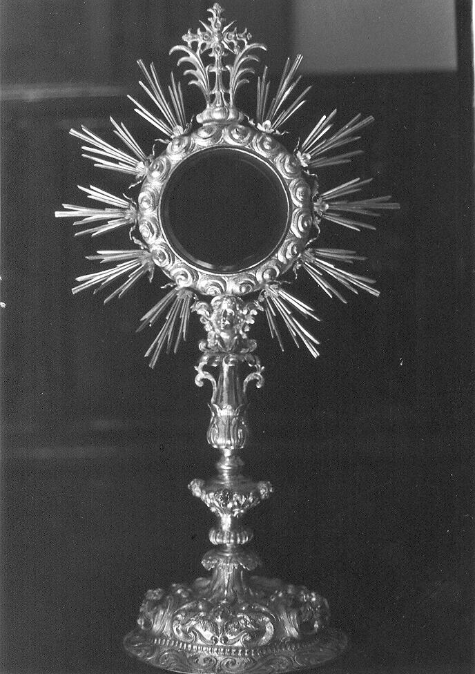 ostensorio, opera isolata - bottega lombarda (fine/inizio secc. XVII/ XVIII)