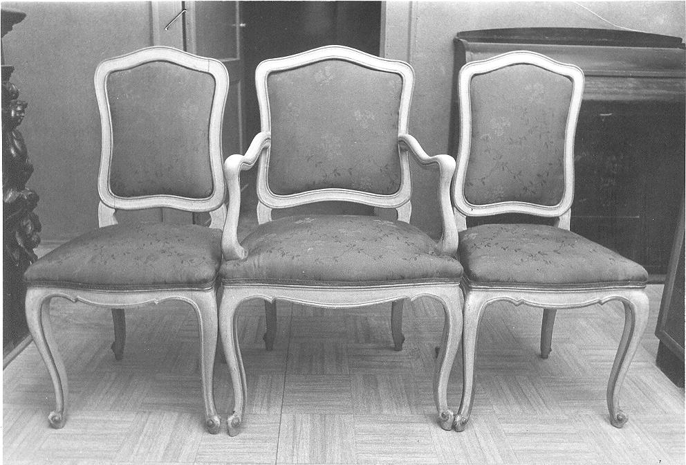 poltroncina, opera isolata - bottega lombarda (seconda metà sec. XVIII)