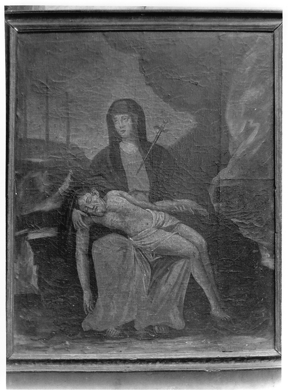 Pietà (dipinto, opera isolata) - ambito lombardo (sec. XVII)