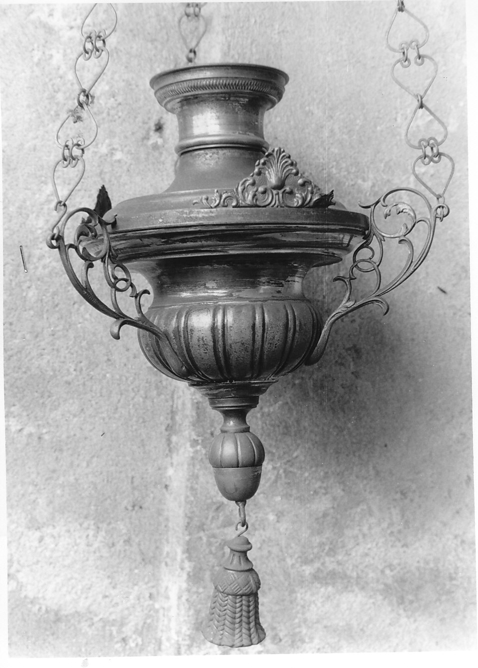 lampada pensile, coppia - bottega lombarda (prima metà sec. XX)