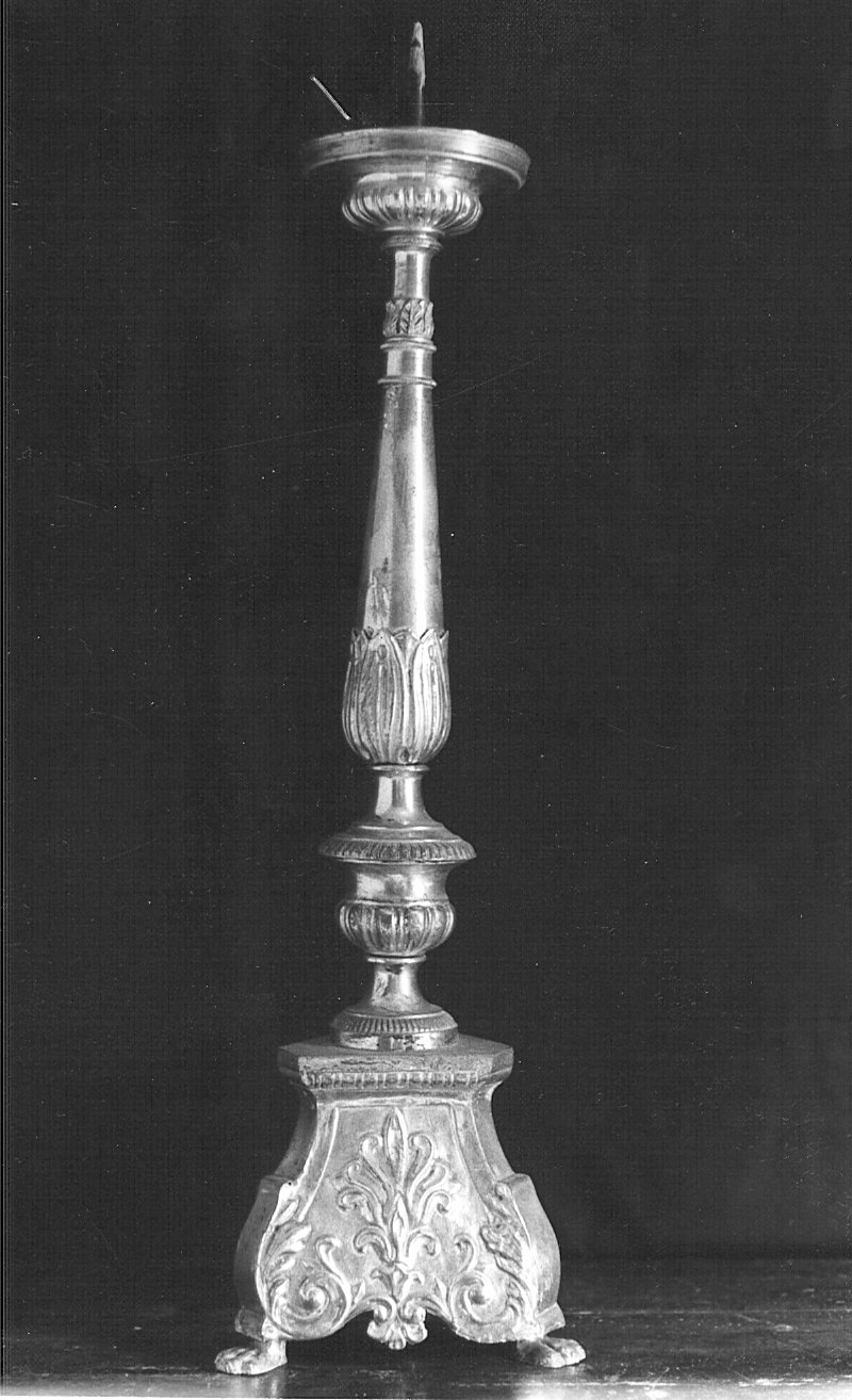 candeliere, serie - bottega lombarda (secc. XVIII/ XIX)