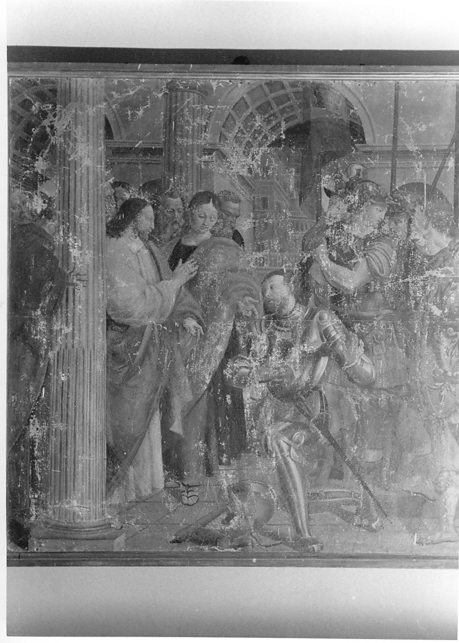 Cristo benedice un centurione (dipinto, opera isolata) - ambito lombardo-piemontese (seconda metà sec. XVI)