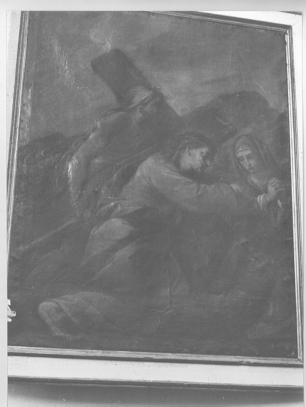 salita di Cristo al monte Calvario (dipinto, opera isolata) - ambito lombardo (sec. XVIII)