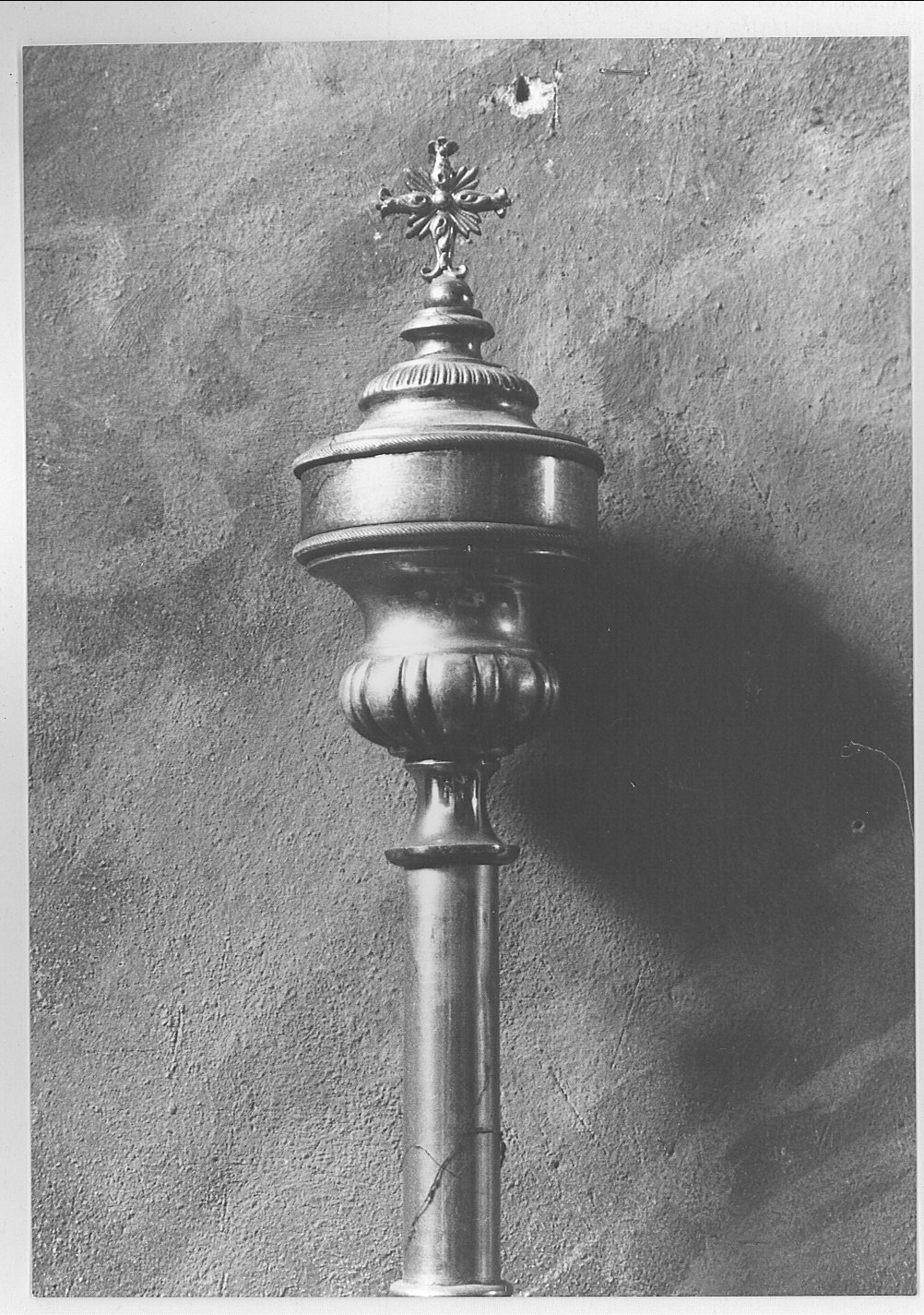 mazza processionale, opera isolata - bottega lombarda (sec. XIX)