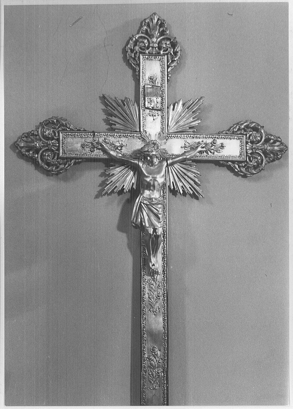 croce processionale, opera isolata - bottega lombarda (prima metà sec. XIX)