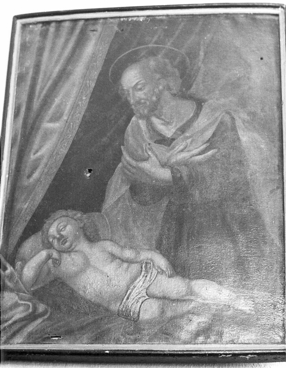 San Giuseppe con Gesù Bambino (dipinto) - ambito lombardo (sec. XVII)