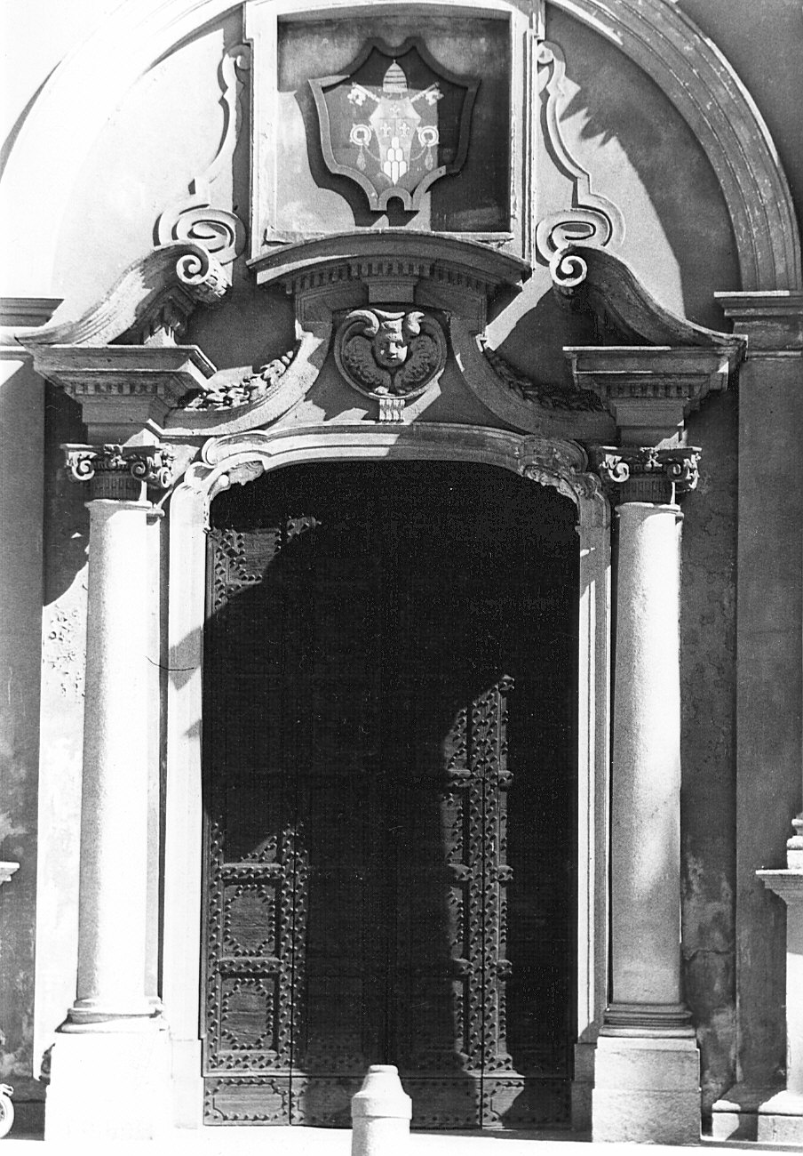 mostra di porta, coppia di Caramuel Lobkowitz Juan (attribuito) (seconda metà sec. XVII)