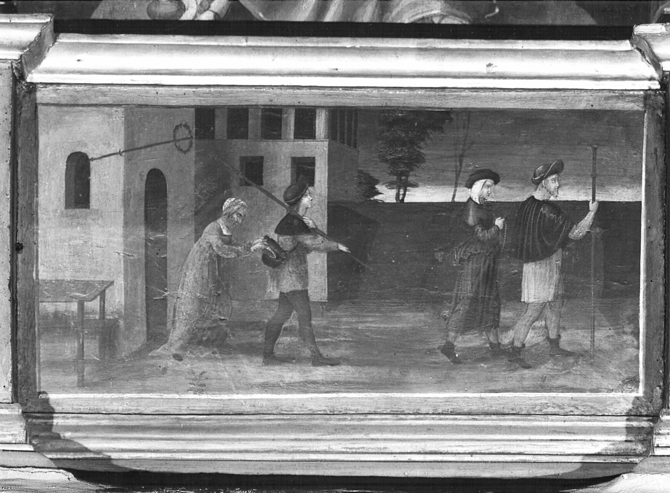 episodi della vita di San Giacomo (predella, complesso decorativo) - ambito lombardo (prima metà sec. XVI)