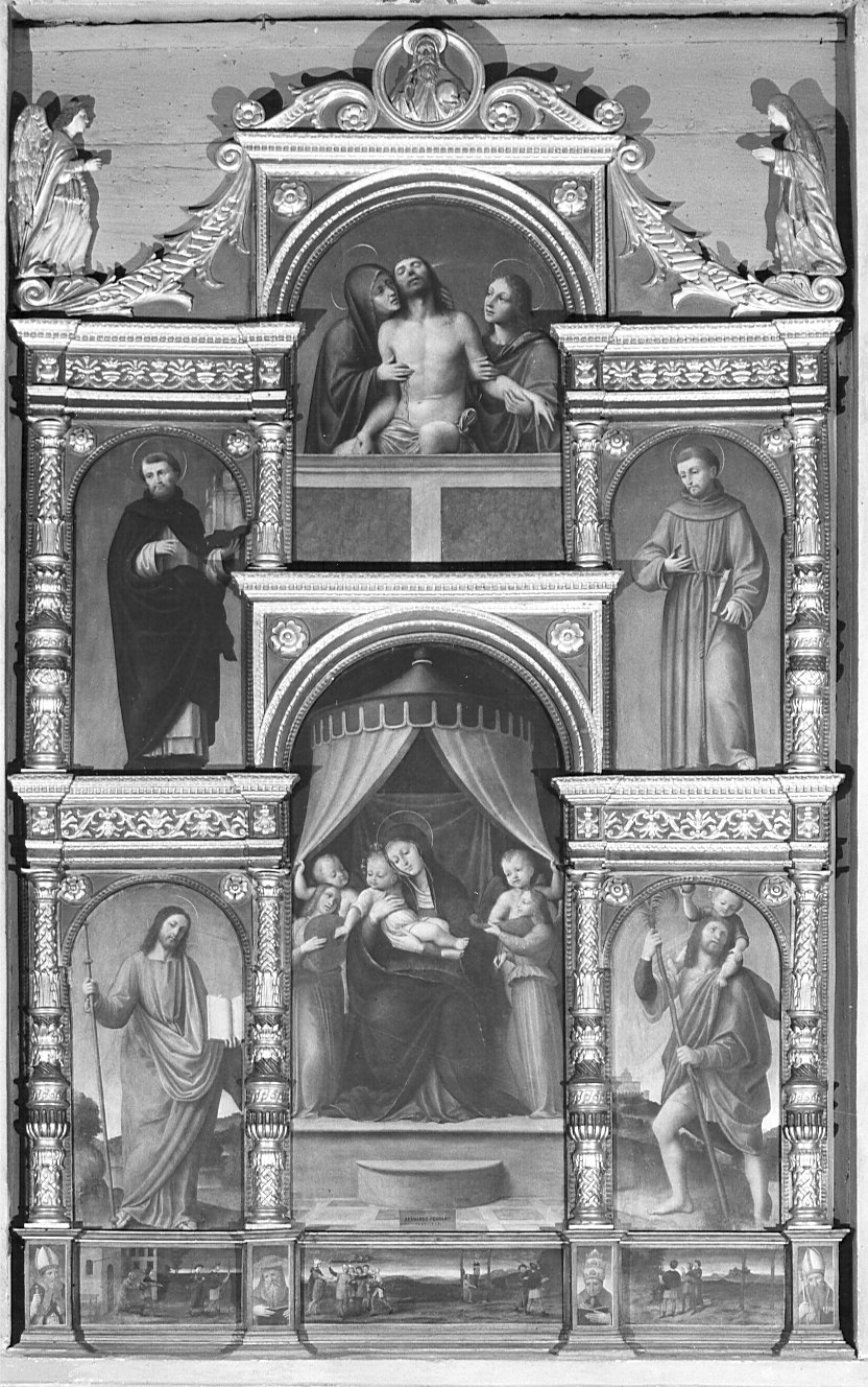 polittico, complesso decorativo - ambito lombardo (prima metà sec. XVI)