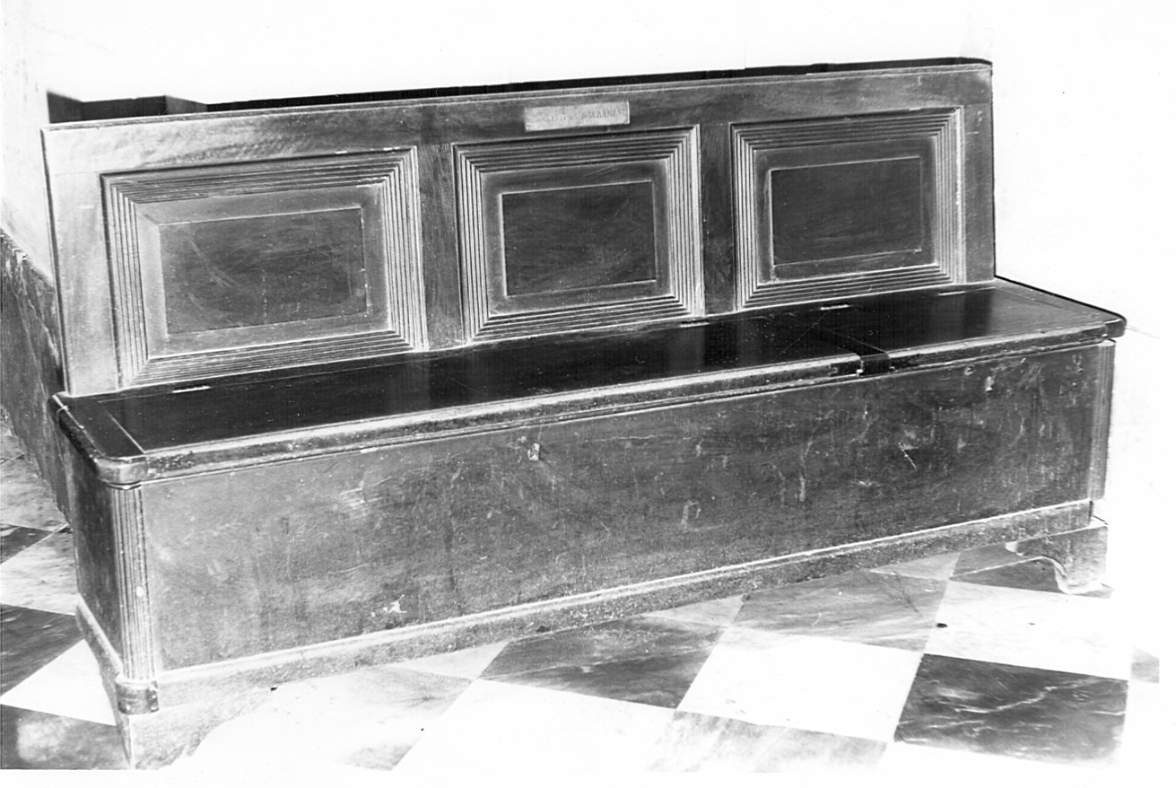 cassapanca - bottega pavese (prima metà sec. XIX)