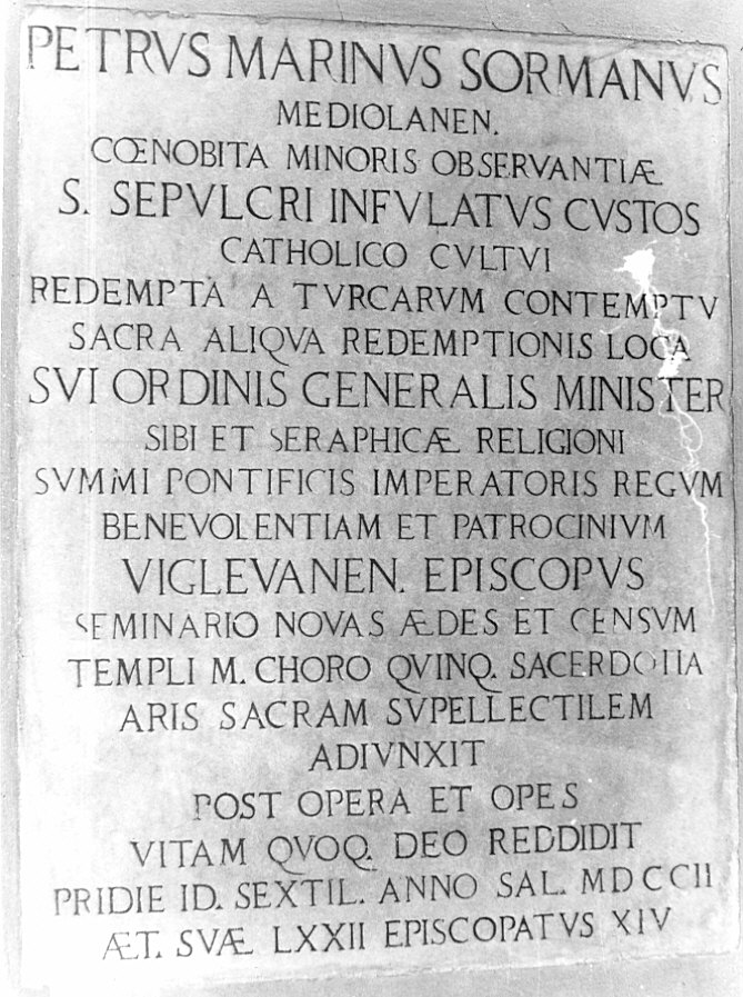 lapide tombale - bottega pavese (sec. XVIII)