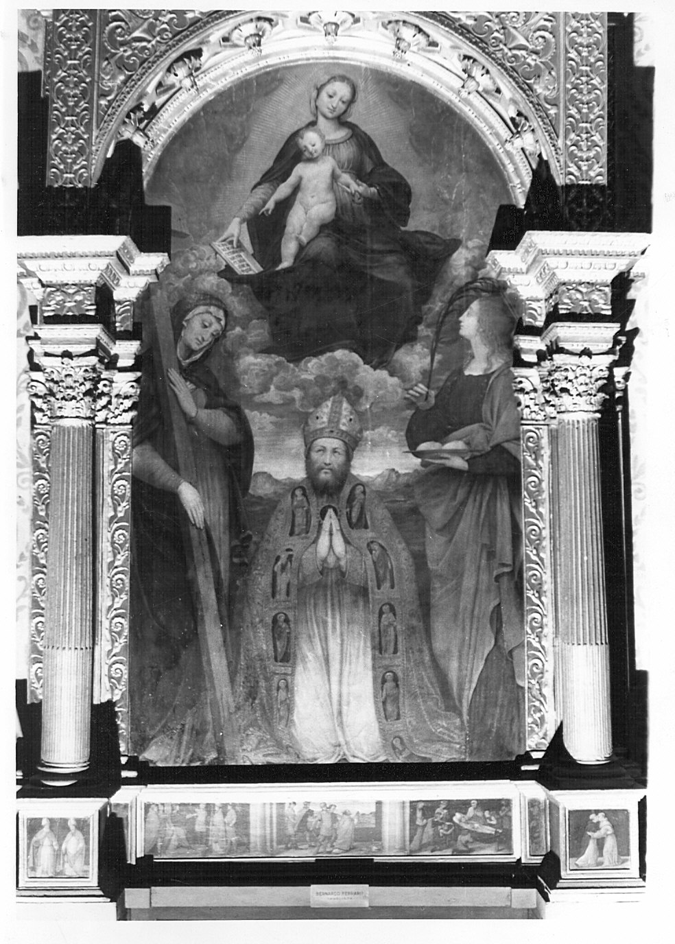 decorazione pittorica, complesso decorativo di Ferrari Bernardino (attribuito) (prima metà sec. XVI)