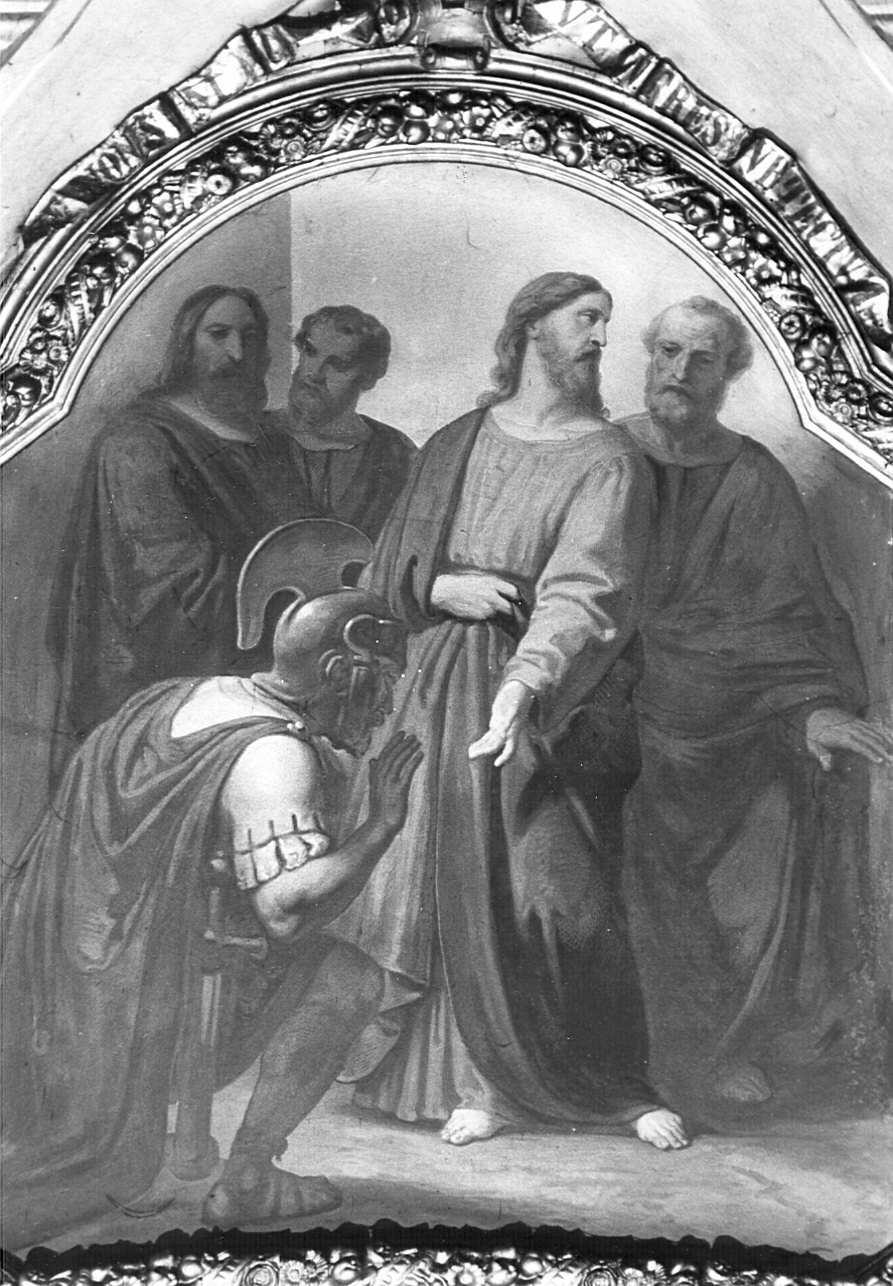 Gesù e il Centurione (dipinto murale, elemento d'insieme) di Gonin Francesco (attribuito) (sec. XIX)
