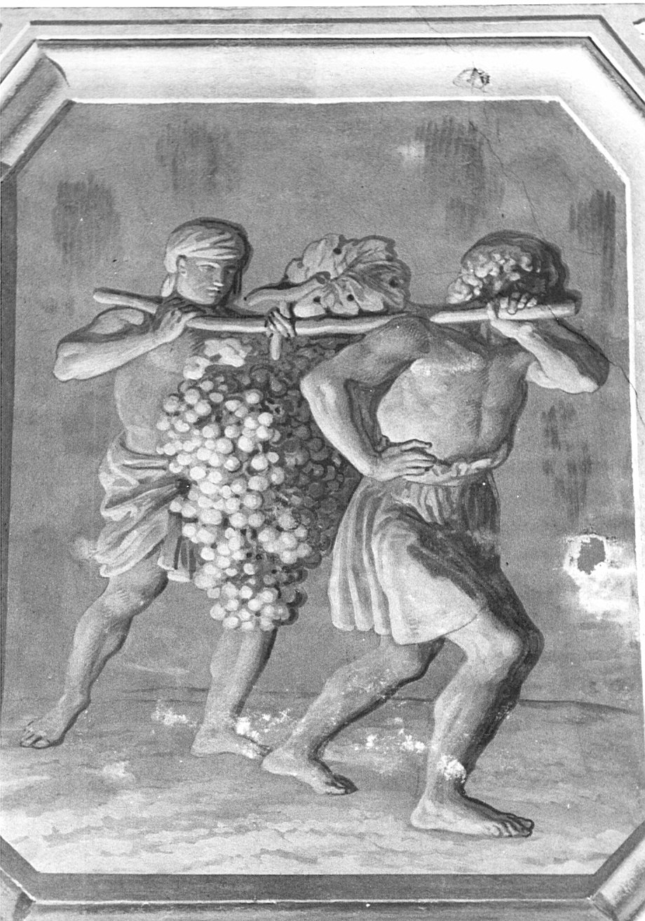 Gli esploratori della terra promessa (dipinto murale, elemento d'insieme) di Gonin Francesco (attribuito) (sec. XIX)