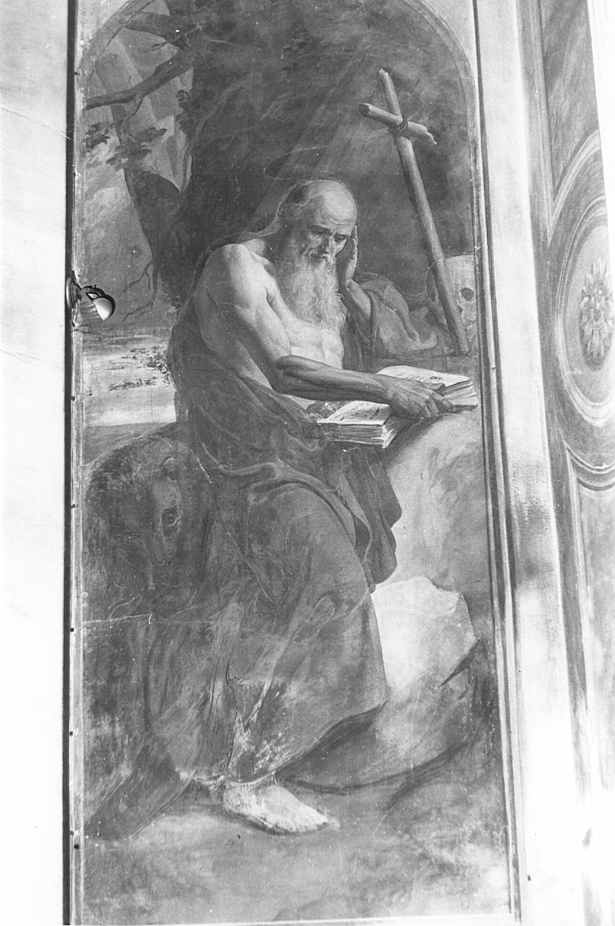 San Girolamo (dipinto murale) di Garberini G.B (attribuito) (sec. XIX)