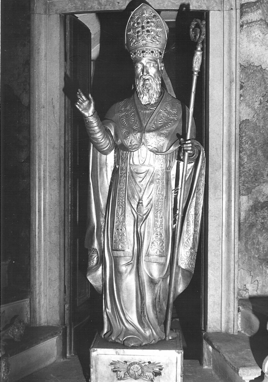 Santo vescovo (statua) - bottega lombarda (prima metà sec. XIX)