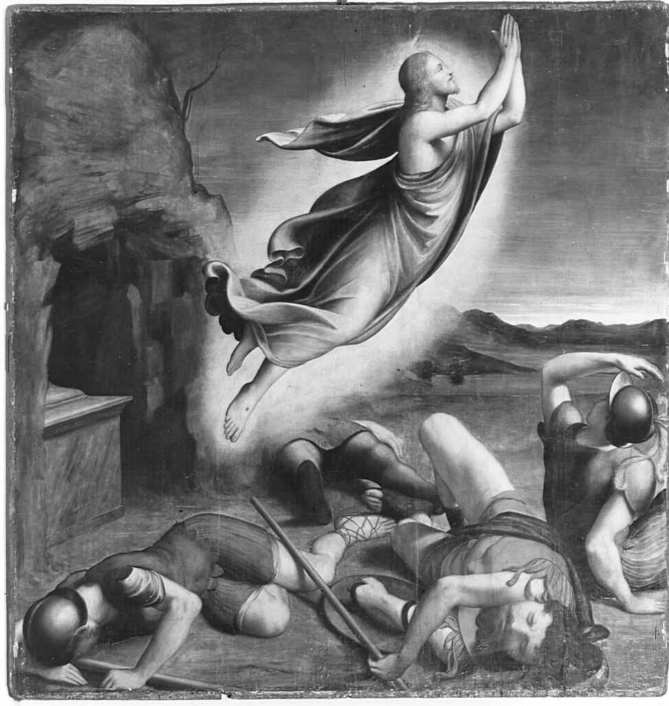 resurrezione di Cristo (dipinto) di Ferrari Bernardino (attribuito) (prima metà sec. XVI)