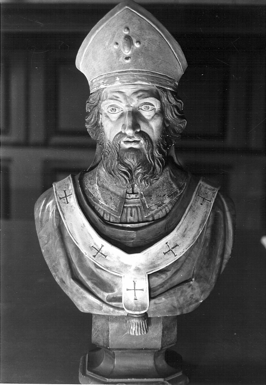 Sant'Ambrogio (scultura) - bottega lombarda (secc. XVIII/ XIX)