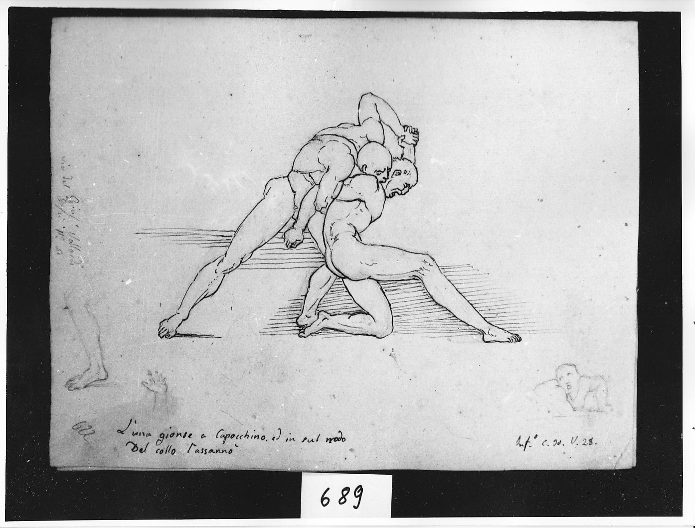 Gianni Schicchi o Capocchio (recto) (disegno, opera isolata) di Ligari Angelo (attribuito) (sec. XIX)