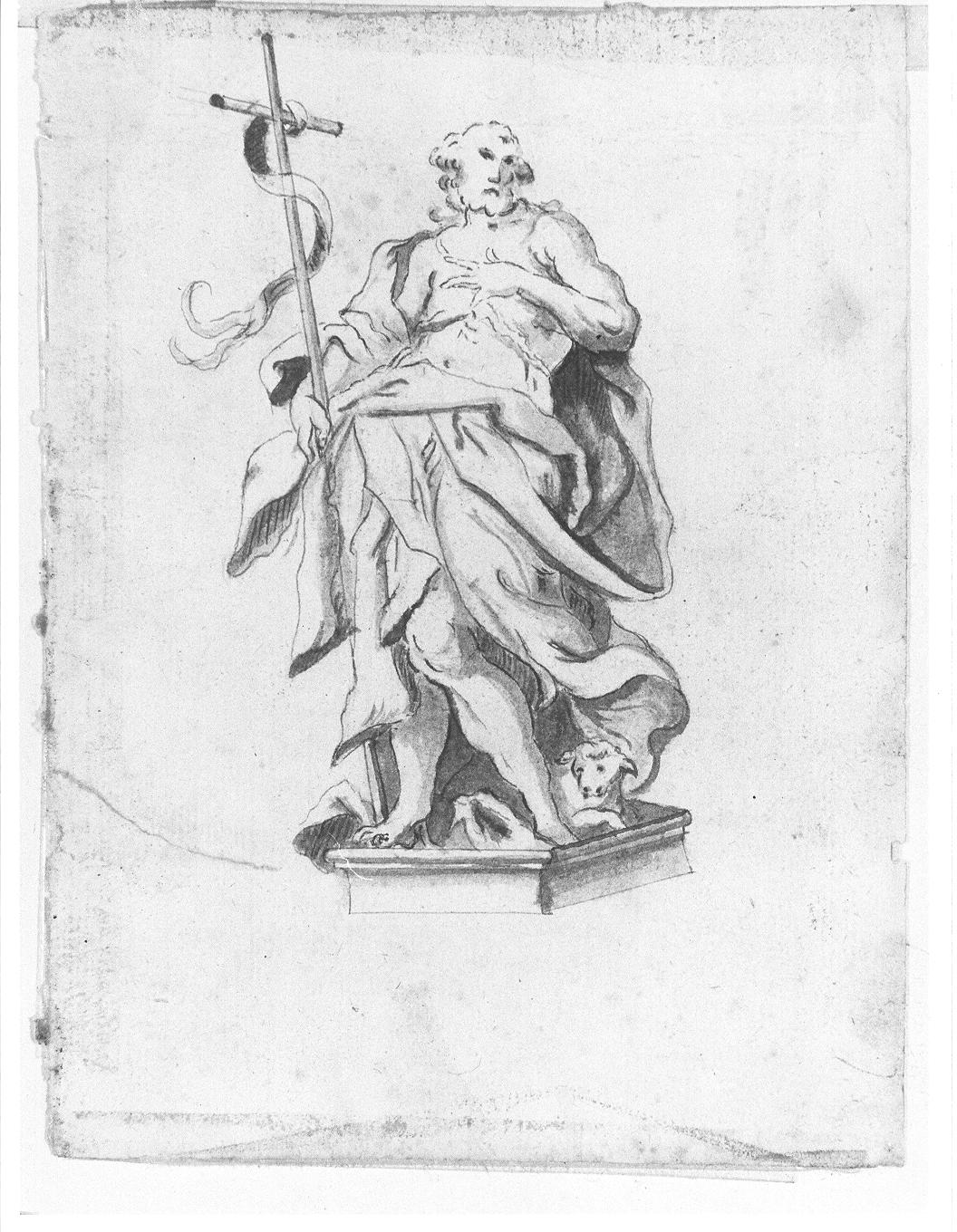San Giovanni Battista (disegno, opera isolata) di Carloni Diego (attribuito) (prima metà sec. XVIII)