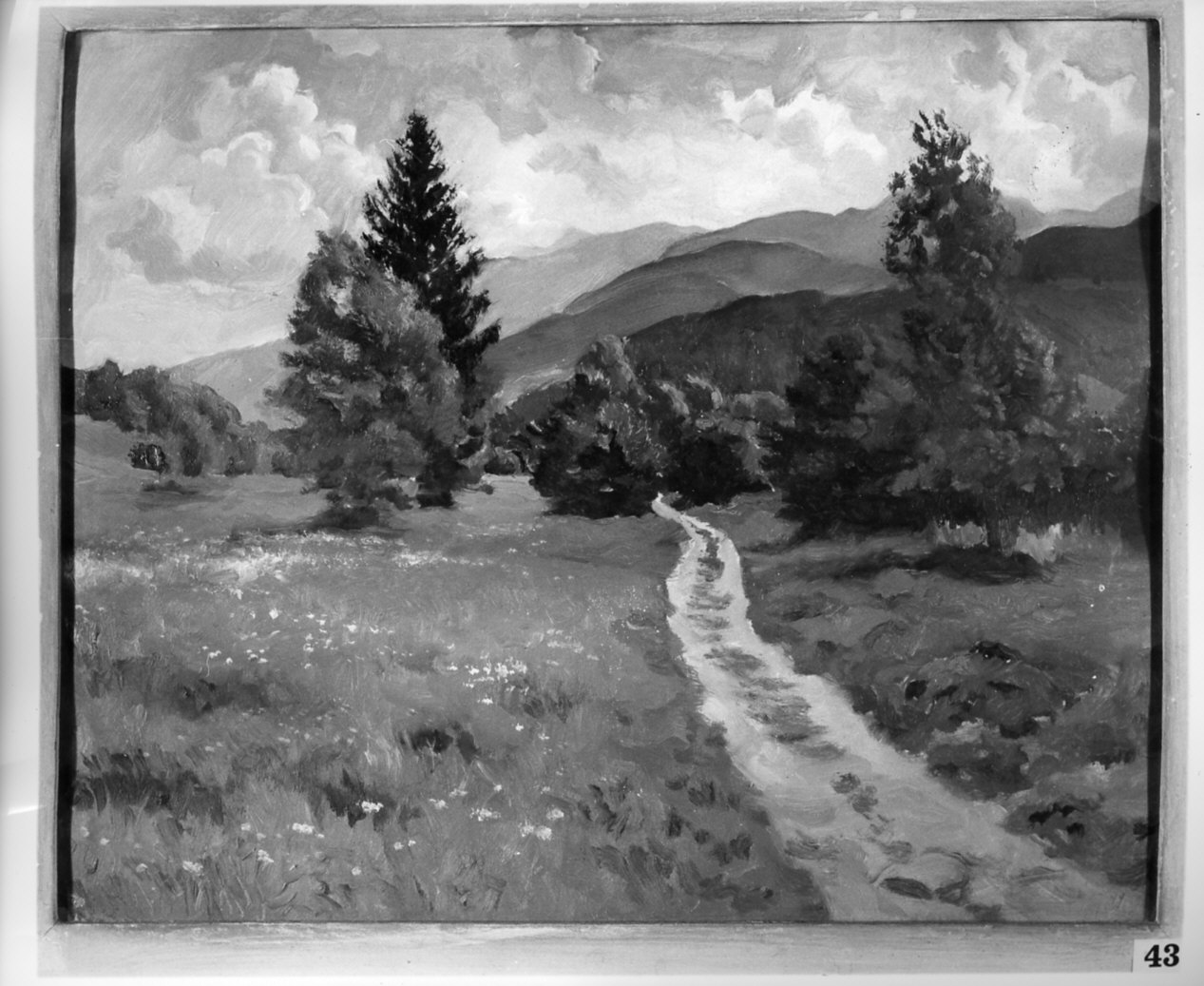 paesaggio montano (disegno, opera isolata) - ambito italiano (sec. XX)