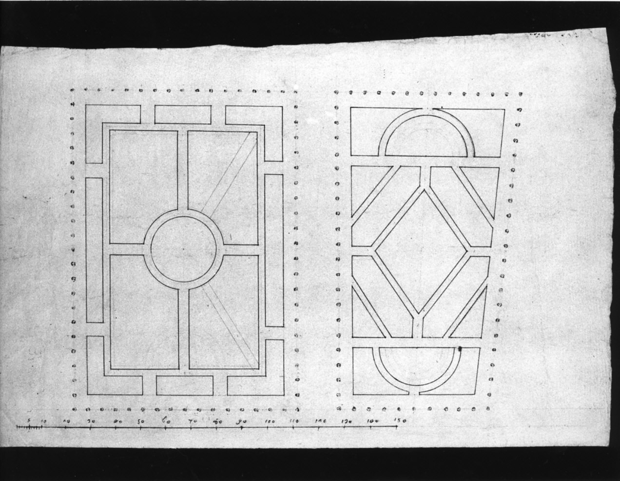 progetto architettonico: progetto di sistemazione del giardino di Porta Orientale/ pianta di edificio a cupola (disegno, opera isolata) di Cagnola Luigi (sec. XIX)