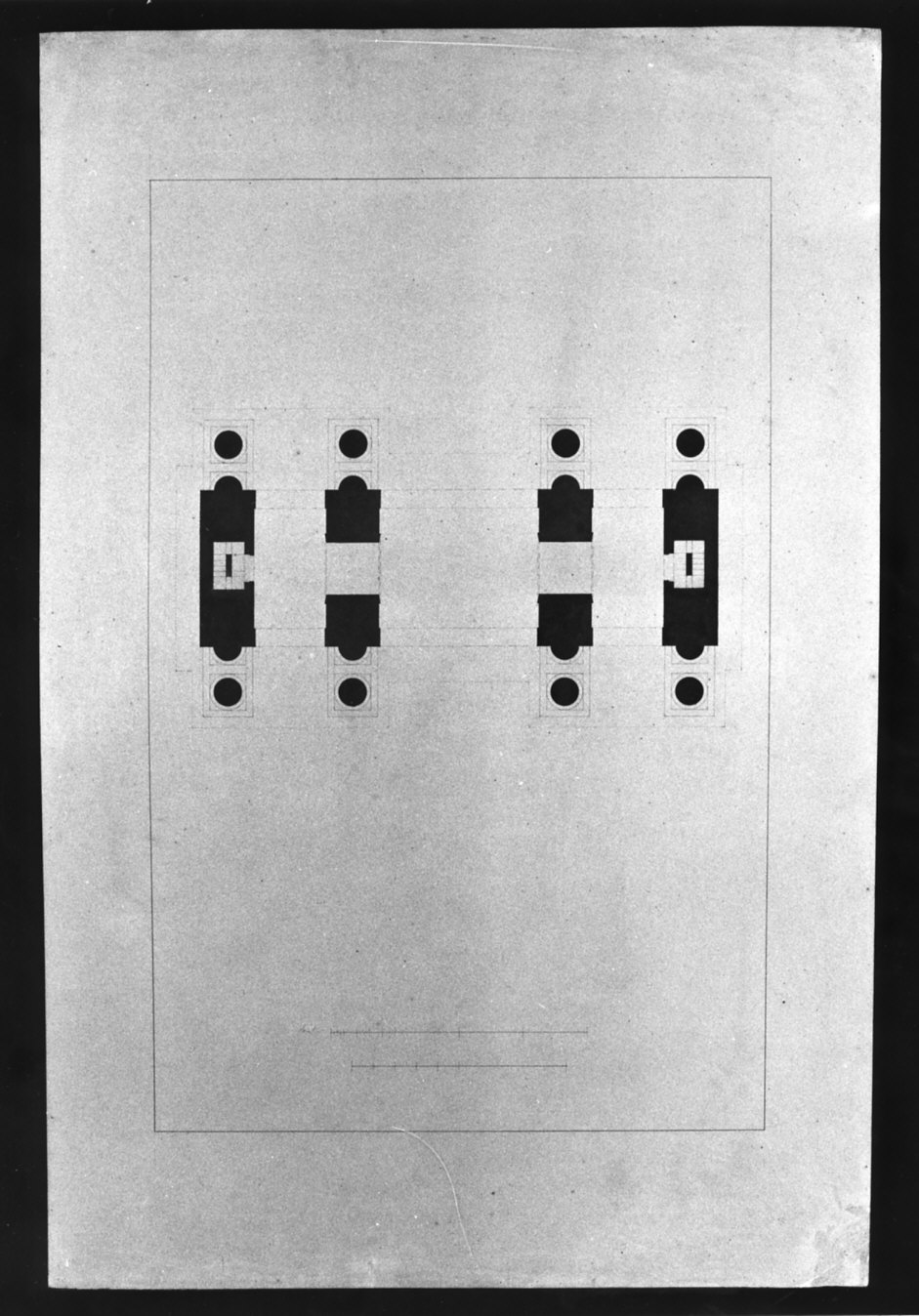 progetto architettonico: pianta dell'Arco della Pace a Milano (disegno, opera isolata) di Cagnola Luigi (sec. XIX)