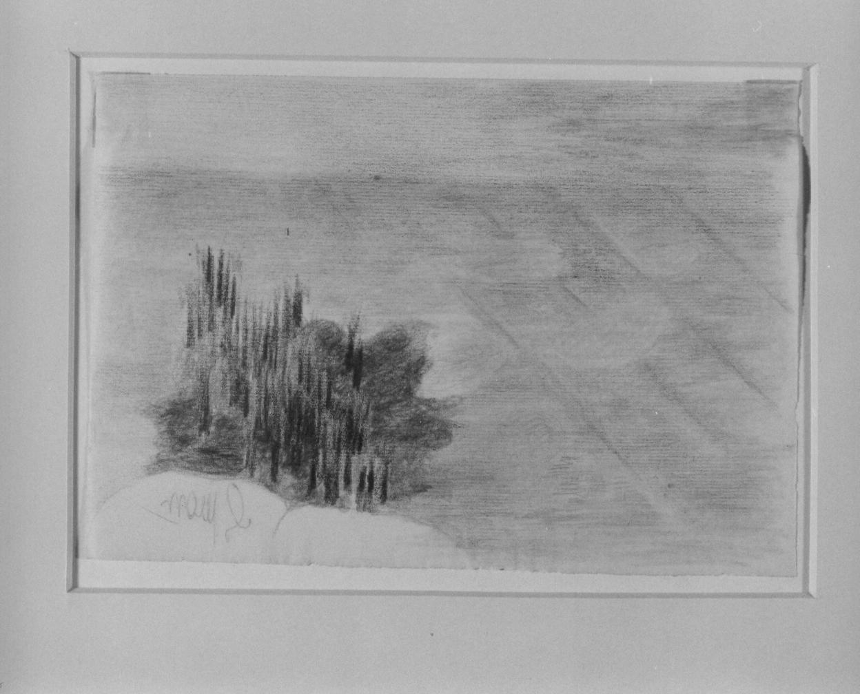Studio di paesaggio (disegno) di Cassolo Bracchi Regina (attribuito) (sec. XX)
