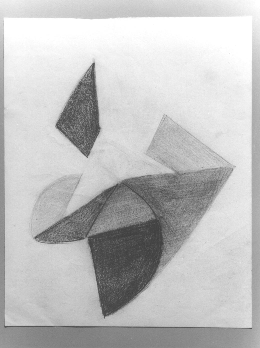 Studio per scultura (disegno) di Cassolo Bracchi Regina (attribuito) (sec. XX)