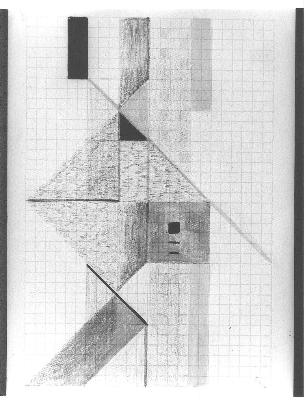 Studio neoplastico (disegno) di Cassolo Bracchi Regina (attribuito) (sec. XX)