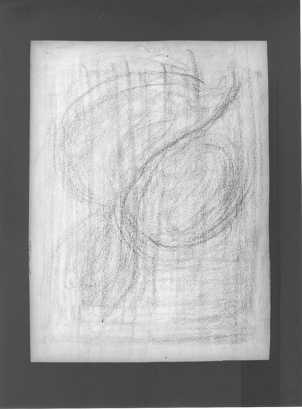 Studio per scultura (disegno preparatorio) di Cassolo Bracchi Regina (attribuito) (sec. XX)