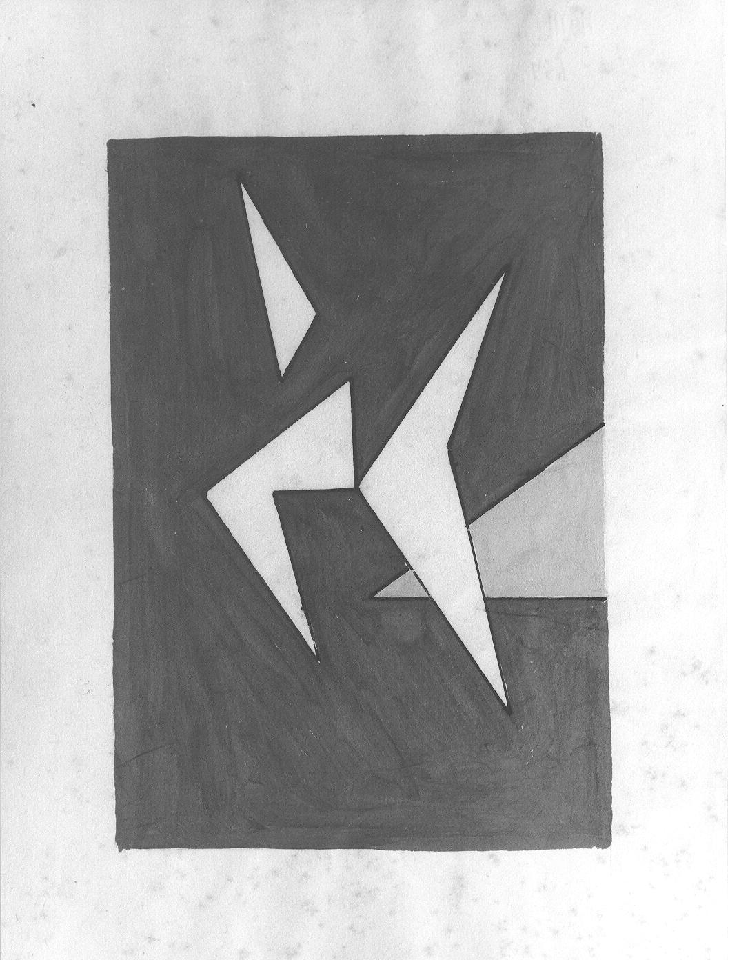 Studio per struttura (plastico disintegrato) (disegno) di Cassolo Bracchi Regina (attribuito) (sec. XX)