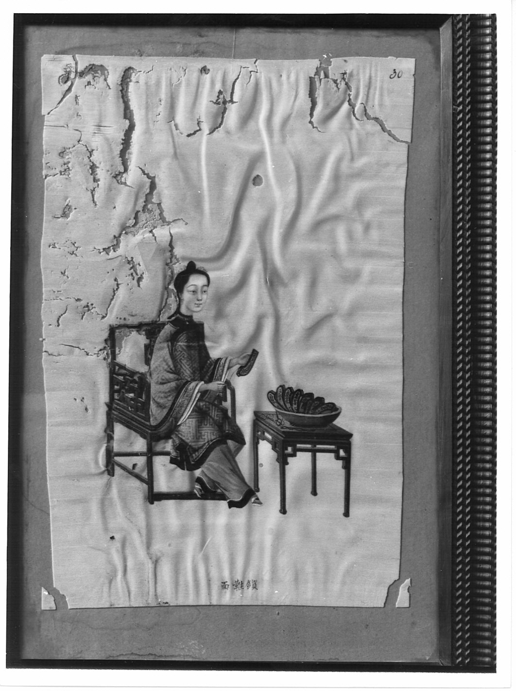 figura femminile (disegno, pendant) - ambito cinese (secc. XIX/ XX)