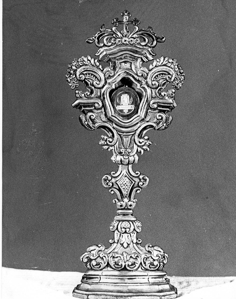 reliquiario - a ostensorio, serie - manifattura italiana (sec. XIX)