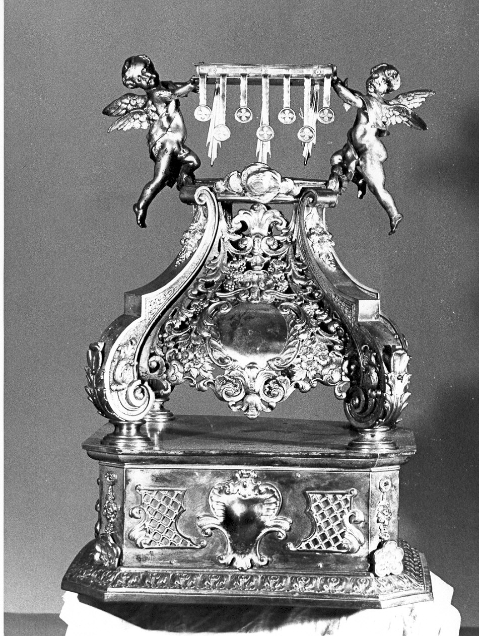 tronetto per esposizione eucaristica, opera isolata - manifattura italiana (sec. XIX)