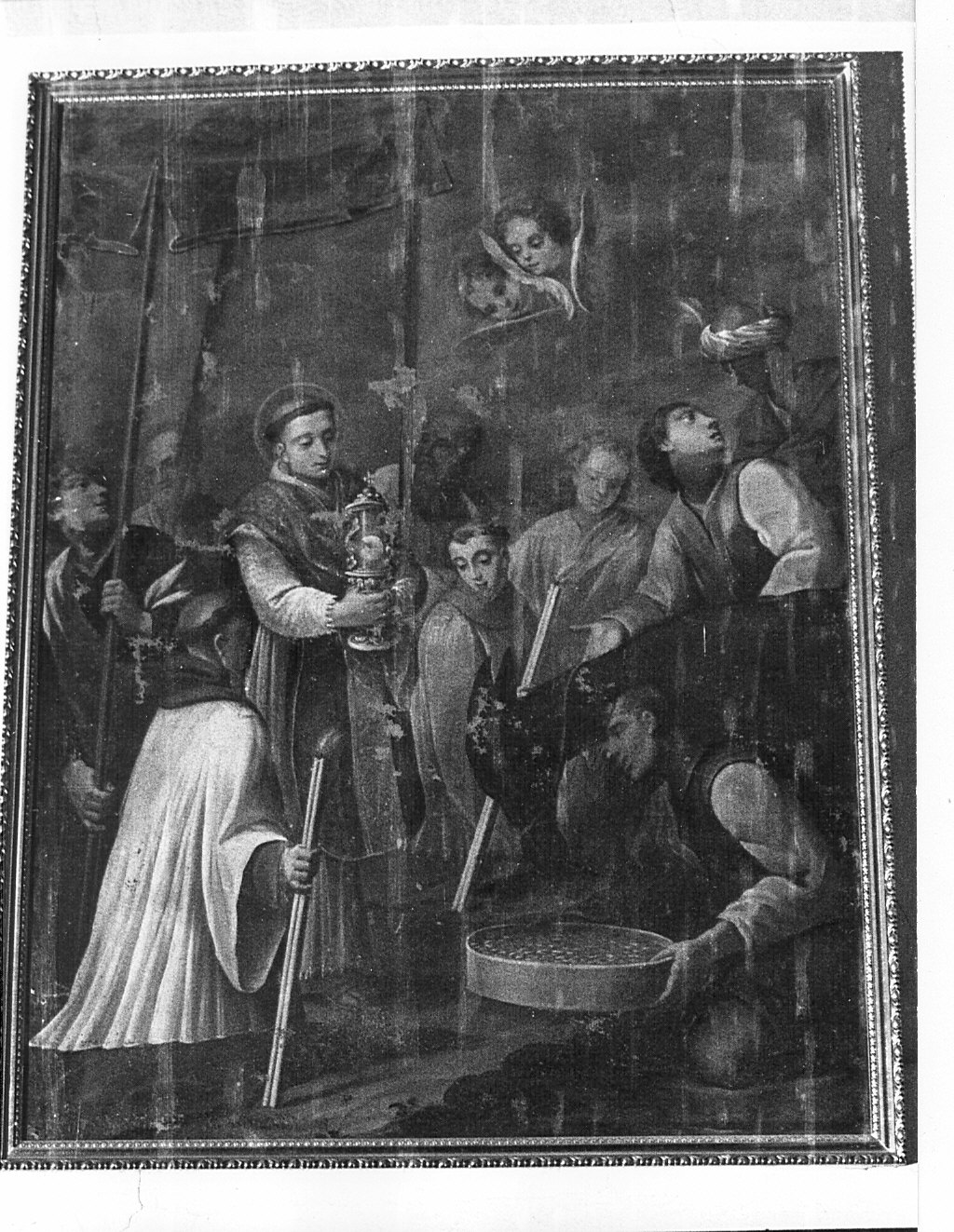 Sant'Antonio da Padova e il miracolo dell'asino (dipinto, opera isolata) - bottega lombarda (seconda metà sec. XVII)