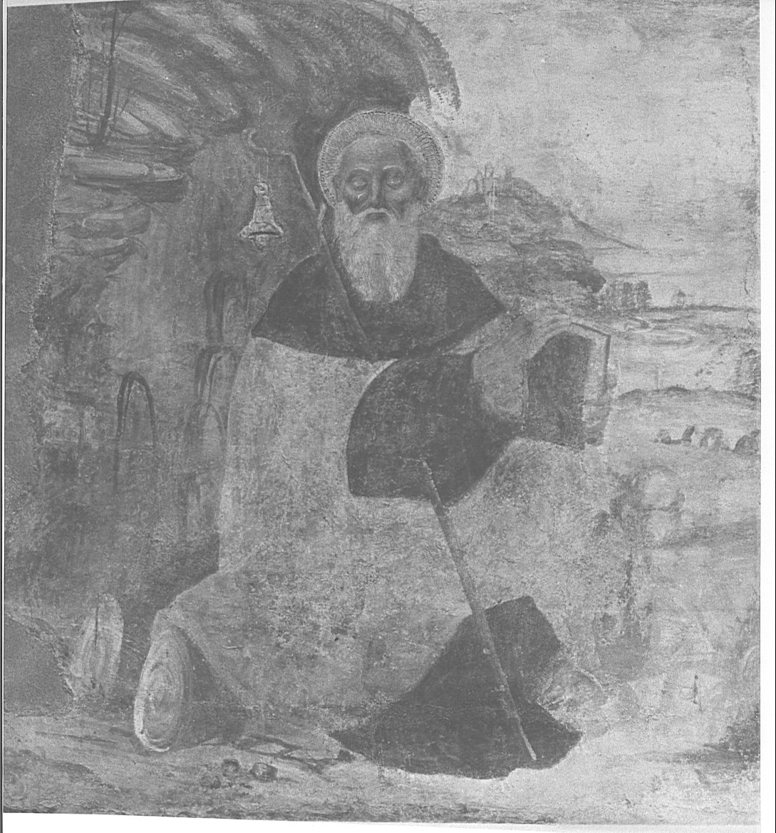 Sant'Antonio Abate (dipinto murale, opera isolata) - ambito lombardo (inizio sec. XVI)