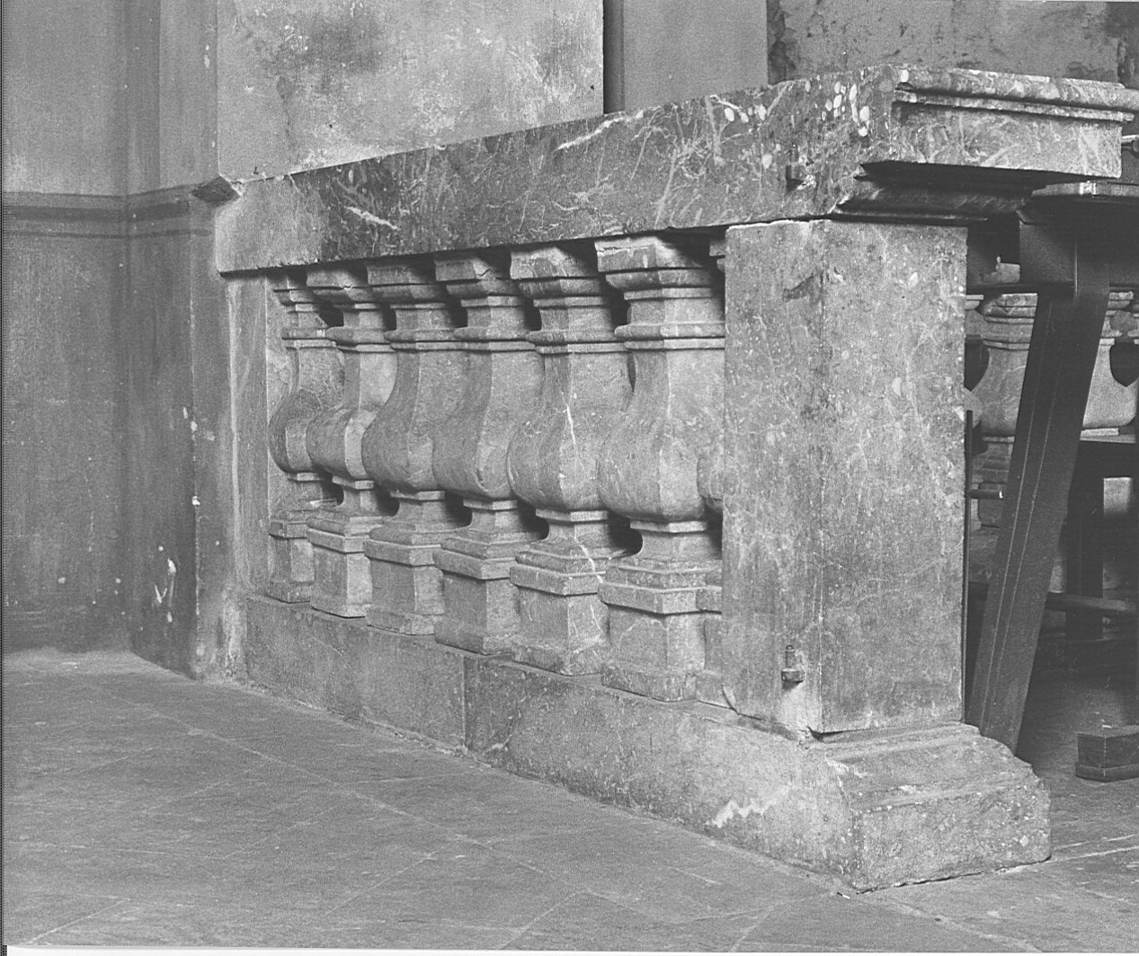 balaustrata - bottega lombarda (prima metà sec. XVII, sec. XIX)