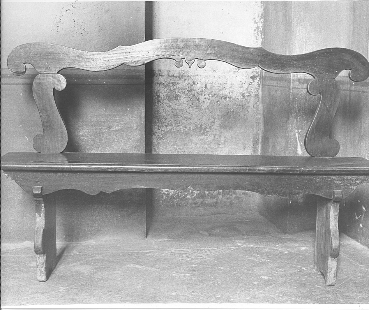 panca con schienale, opera isolata - bottega lombarda (secc. XVI/ XVII, sec. XVIII)