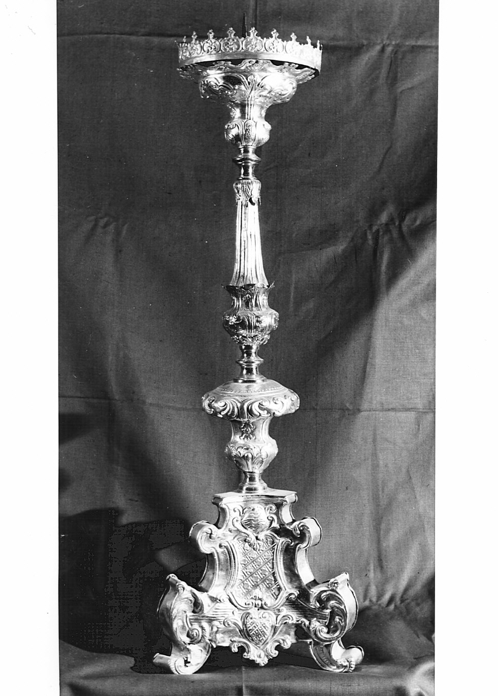 candeliere, serie - bottega lombarda (metà sec. XVIII)