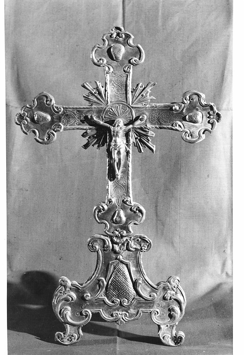 croce d'altare, opera isolata - bottega lombarda (metà sec. XVIII)