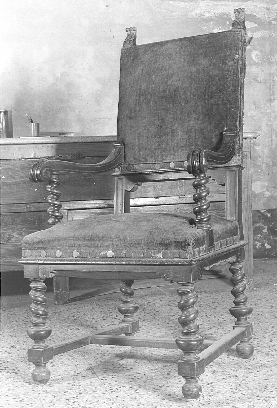 sedia - a braccioli - bottega lombarda (sec. XIX)