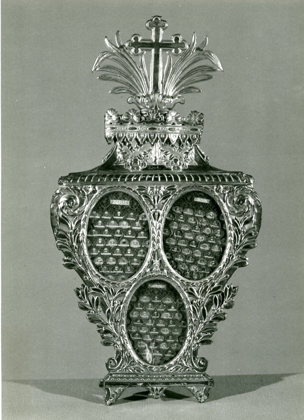 reliquiario, serie - bottega lombarda (fine/inizio secc. XVIII/ XIX)