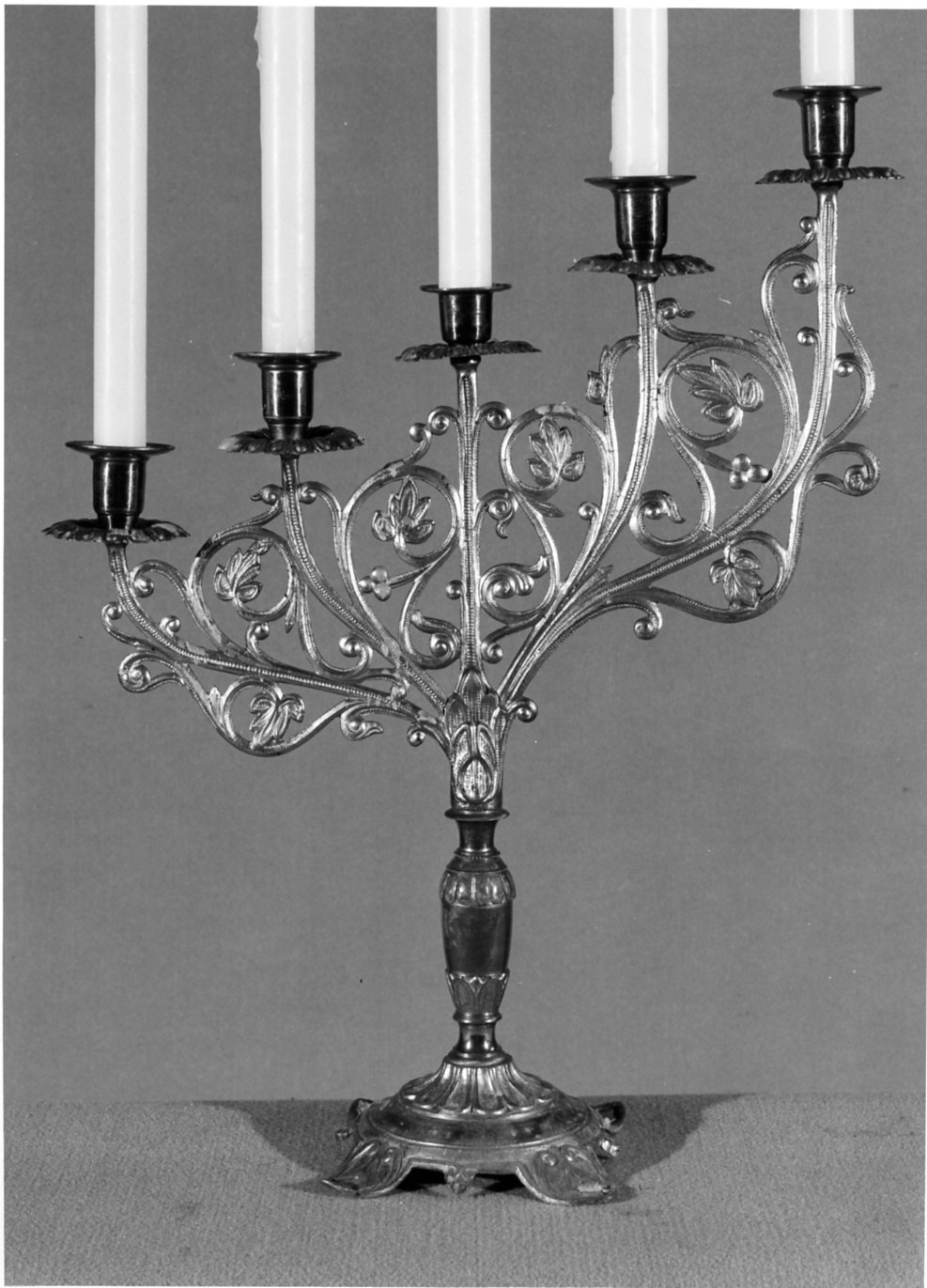 candelabro, serie - bottega italiana (sec. XIX)