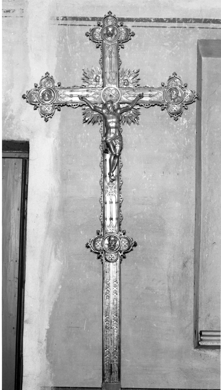croce processionale, opera isolata - bottega italiana (sec. XIX)